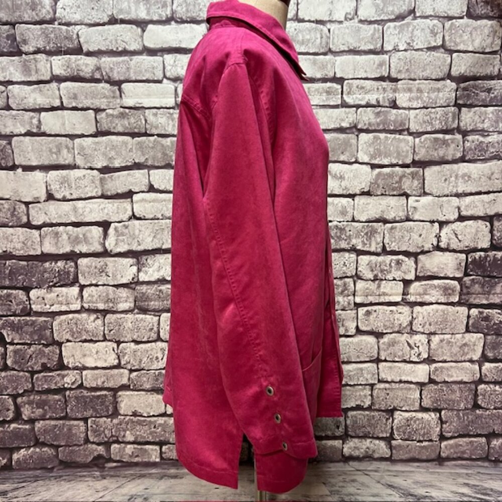 Chico's Design Raspberry Colored Button Down Blou… - image 7